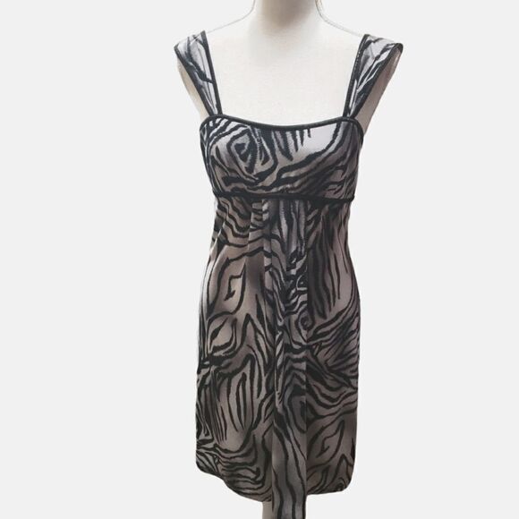 Eva Blue Tiger Print Dress Sz 6 - Picture 1 of 10